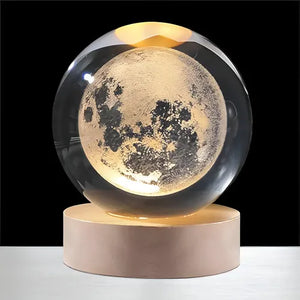 Lampara Luna Llena 3d Flotante